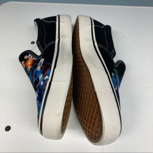 THE JOKER Sz 9 Harley Quinn Slip-On Sneakers Colourful Comfort Shoes - Picture 5 of 12